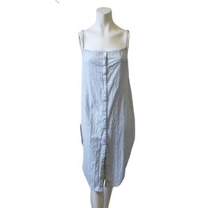 Onia Flora small blue Cover Up Sun dress cotton blend button down